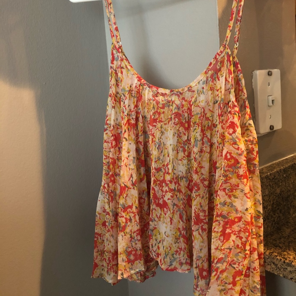 BCBG flowy floral tank